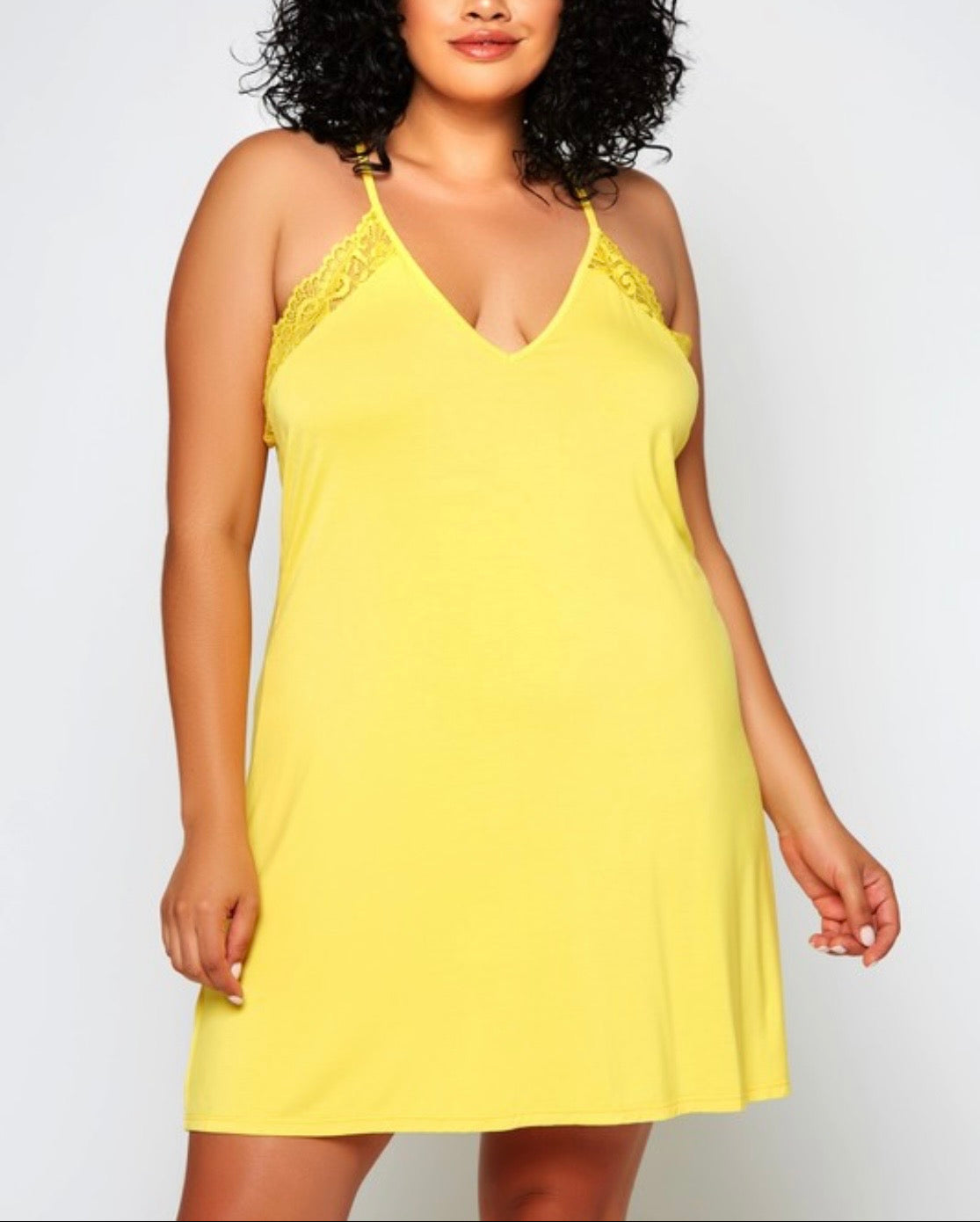 Adrianna 1 PC Racer Back Knit Chemise/Dress