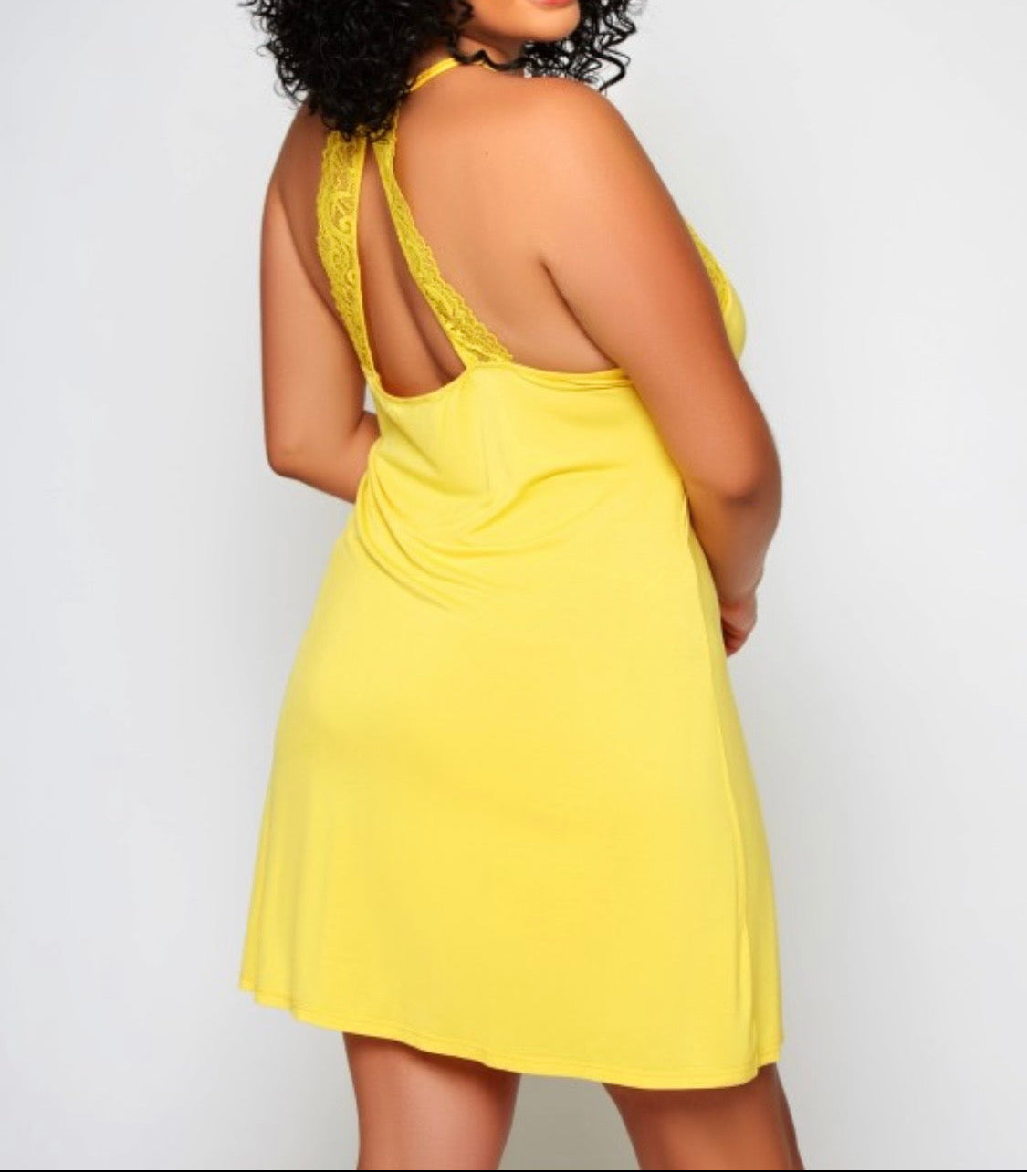 Adrianna 1 PC Racer Back Knit Chemise/Dress